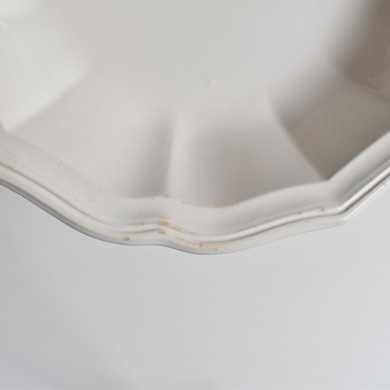 Vintage Deep Plate Saran White A