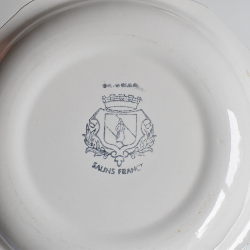 Vintage Deep Plate Saran White A