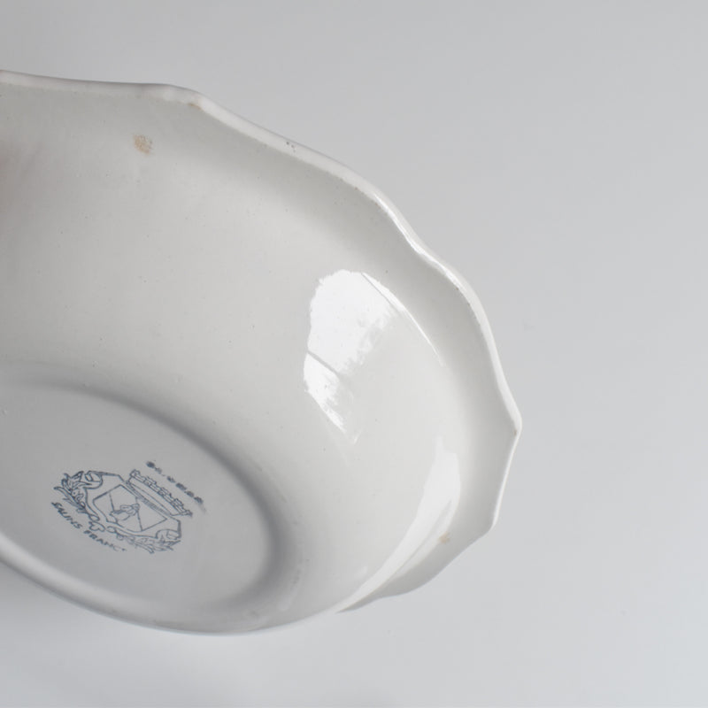 Vintage Deep Plate Saran White A