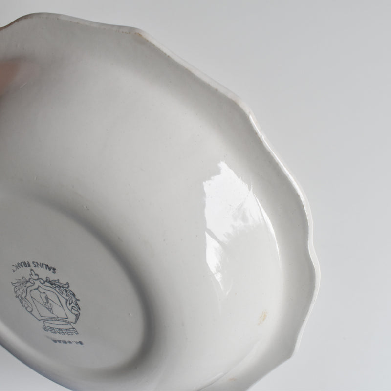 Vintage Deep Plate Saran White A