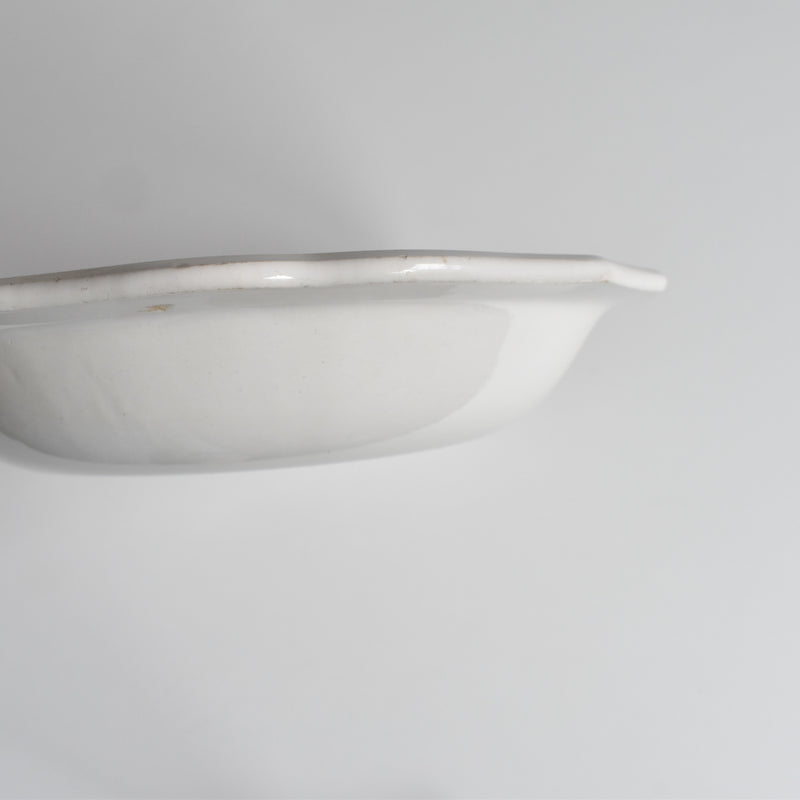 Vintage Deep Plate Saran White A