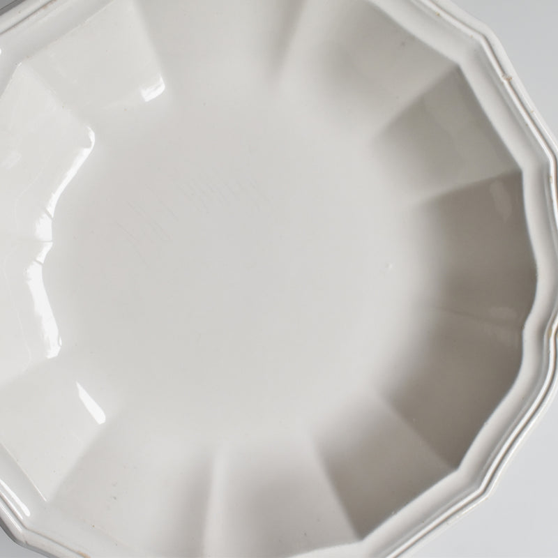 Vintage Deep Plate Saran White A
