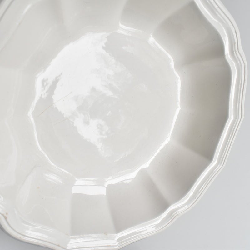 Vintage Deep Dish Saran White B
