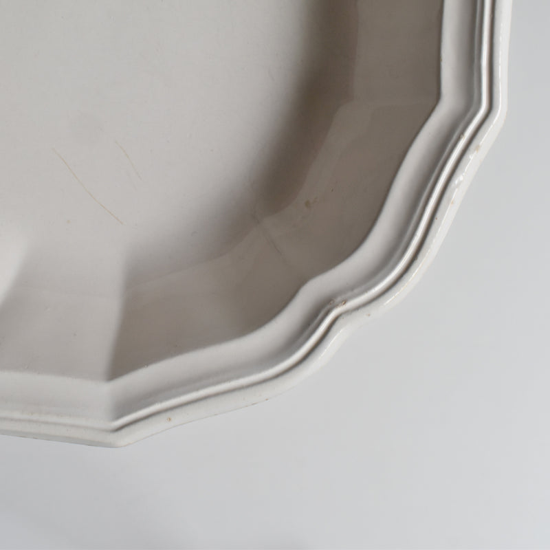 Vintage Deep Dish Saran White B
