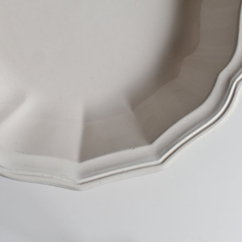 Vintage Deep Dish Saran White B