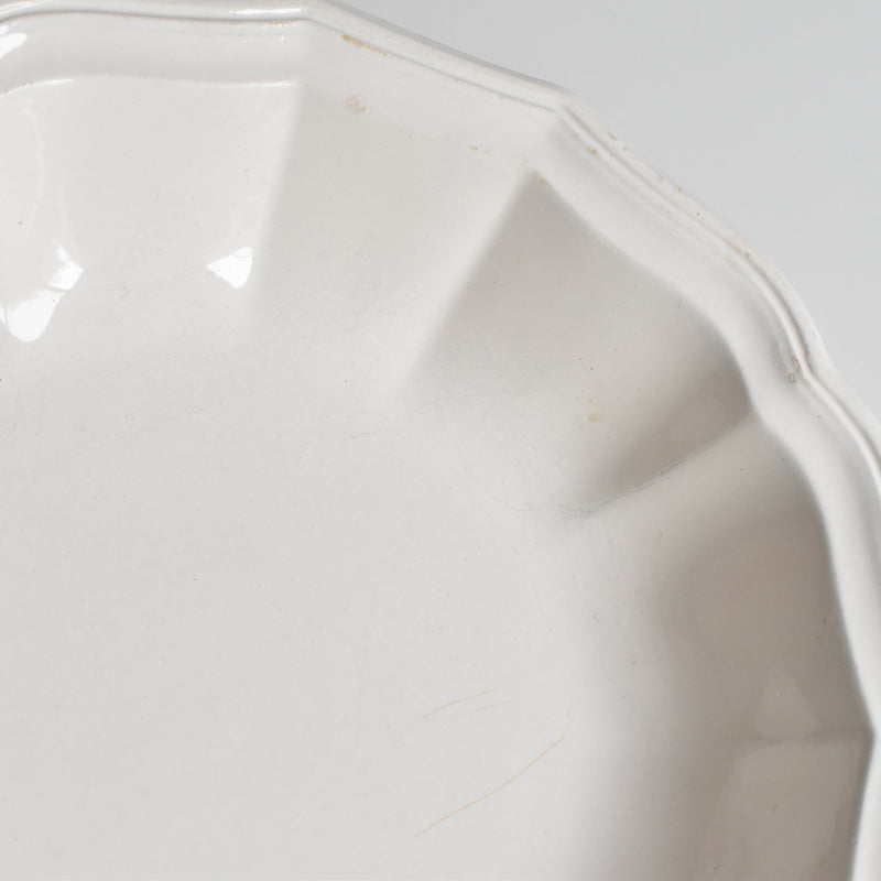 Vintage Deep Dish Saran White B