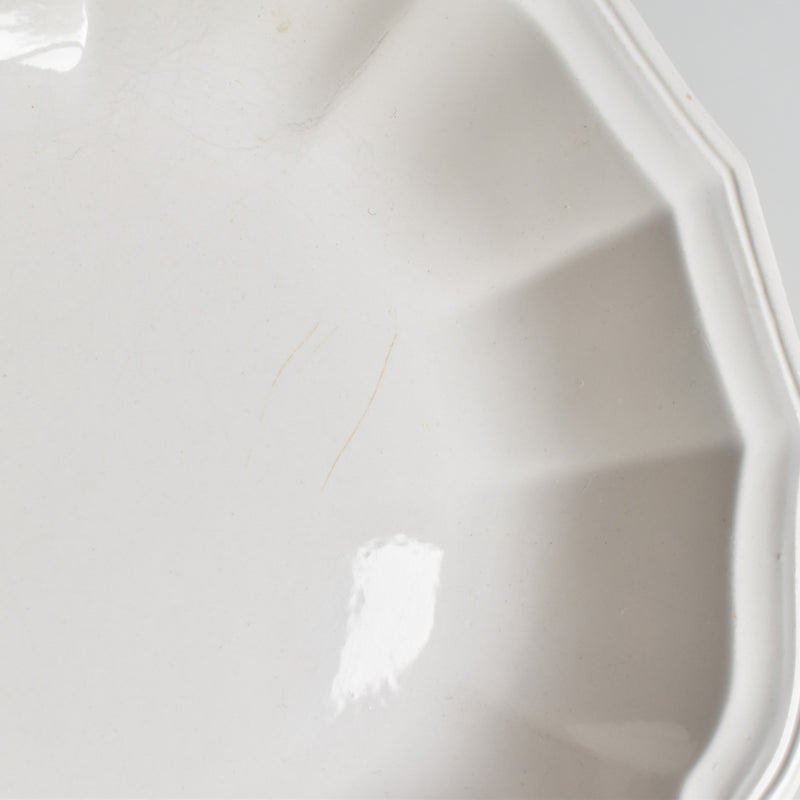 Vintage Deep Dish Saran White B