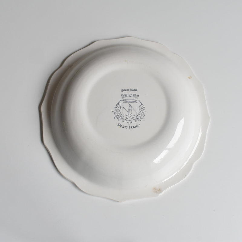 Vintage Deep Dish Saran White B