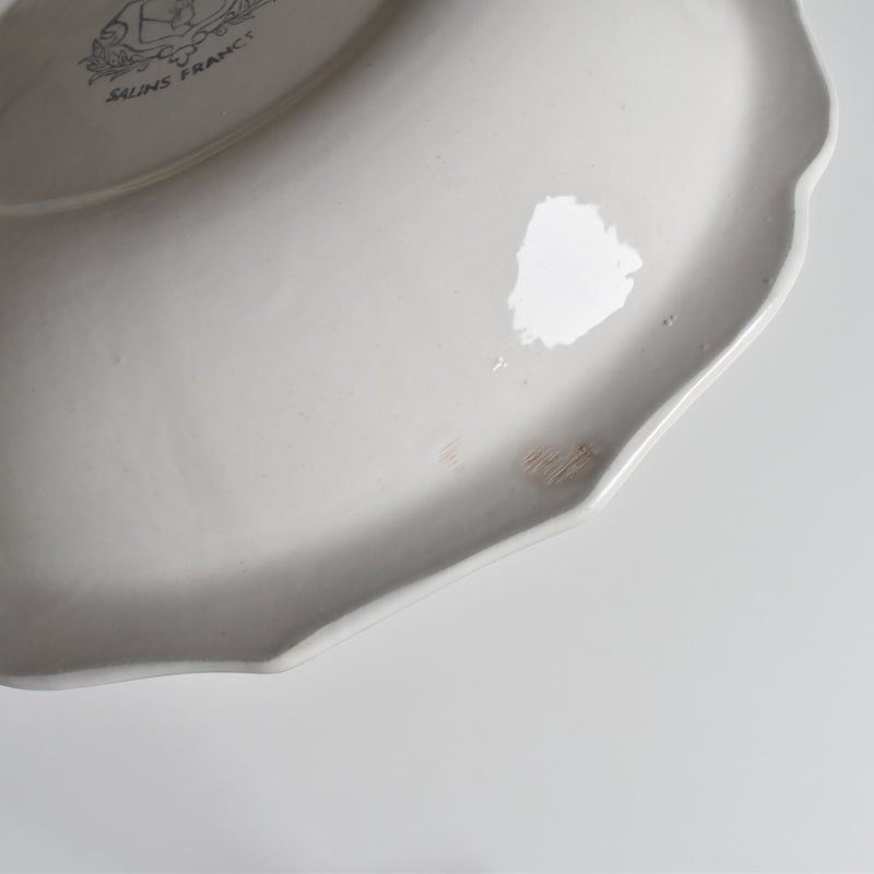 Vintage Deep Dish Saran White B