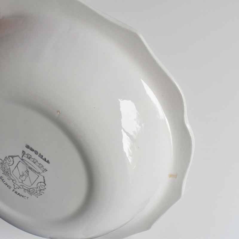 Vintage Deep Dish Saran White B