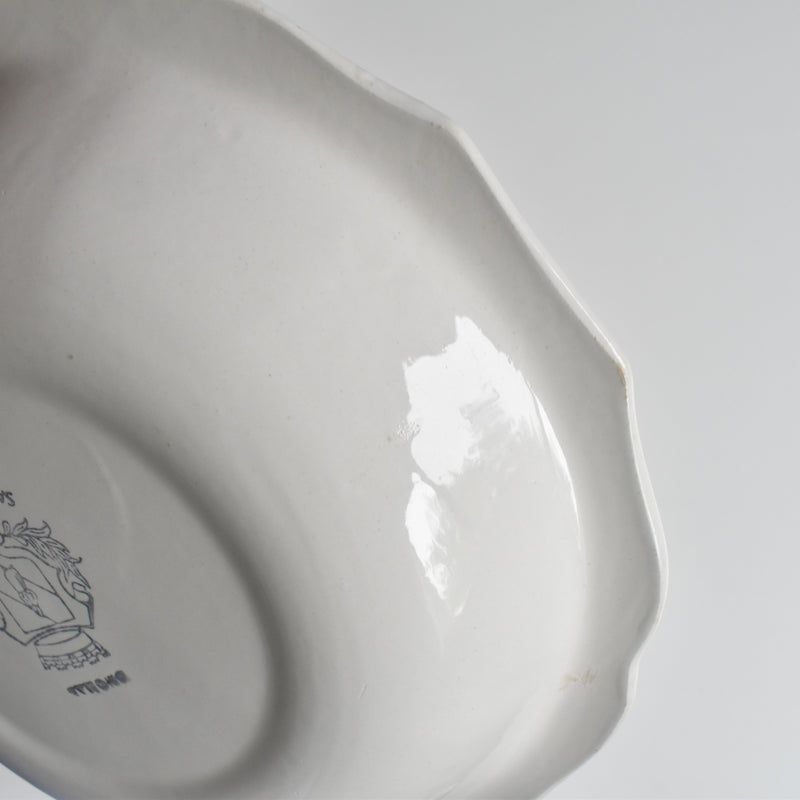 Vintage Deep Dish Saran White B