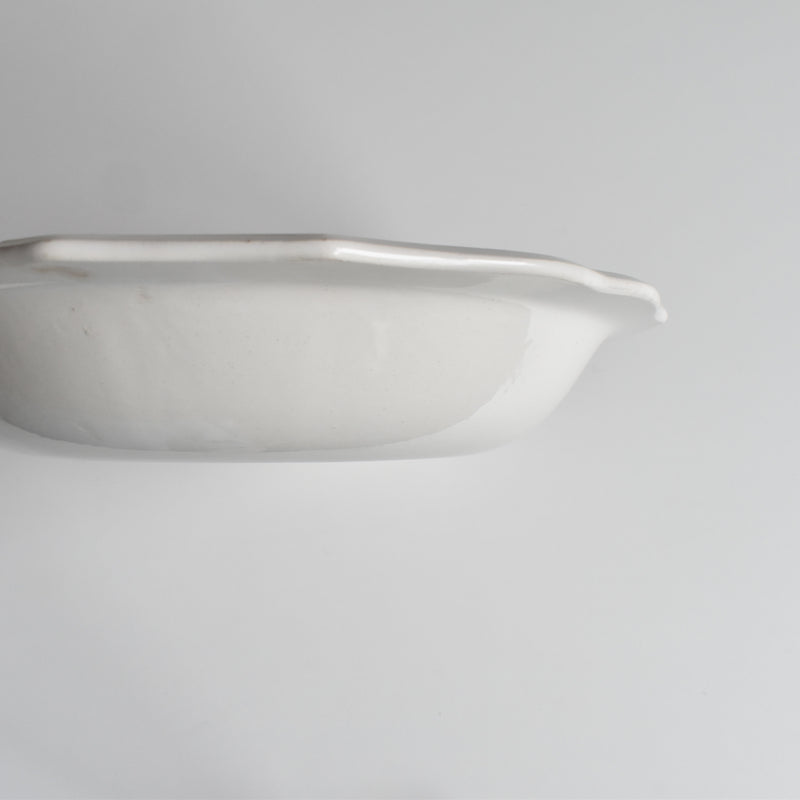 Vintage Deep Dish Saran White B