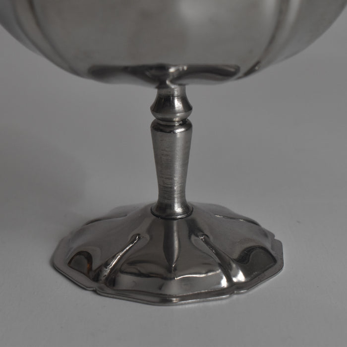 ヴィンテージ ステンレス アイスクリームクープ 花リム