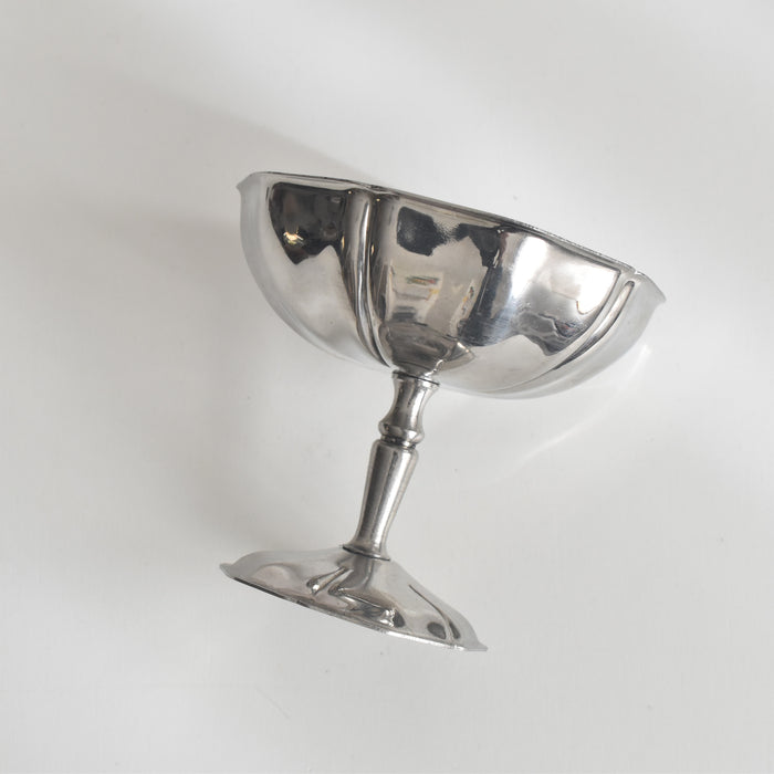 ヴィンテージ ステンレス アイスクリームクープ 花リム