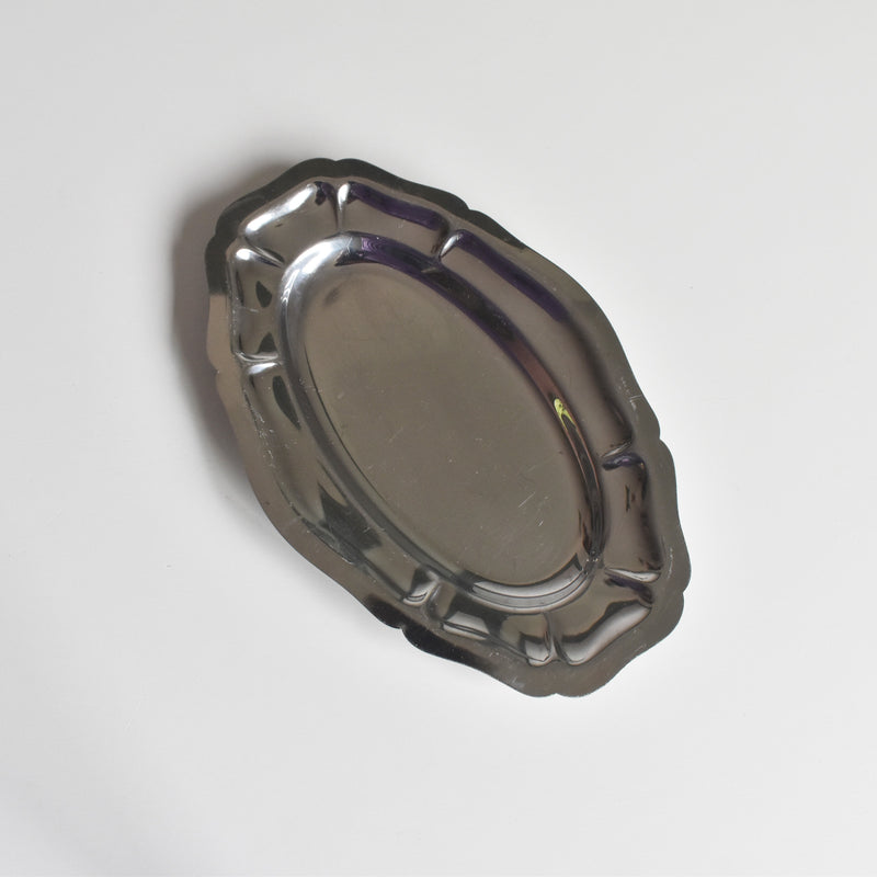 Vintage Stainless Steel Serving Dish
