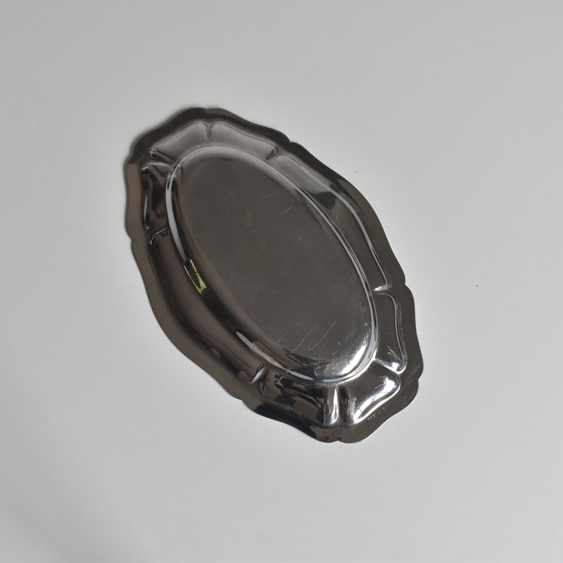 Vintage Stainless Steel Serving Dish