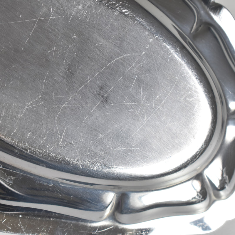 Vintage Stainless Steel Serving Dish