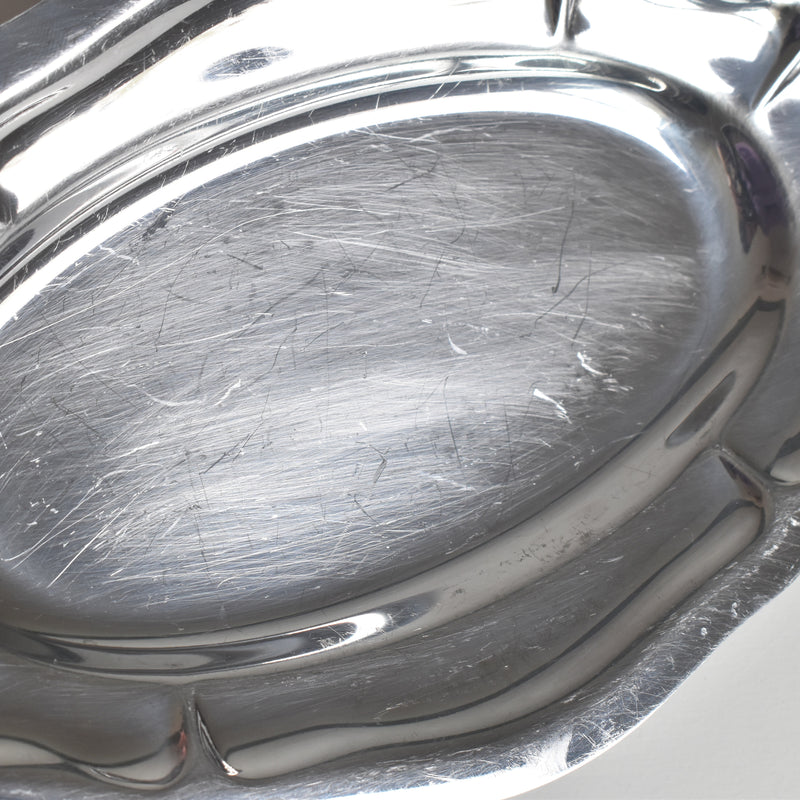 Vintage Stainless Steel Serving Dish