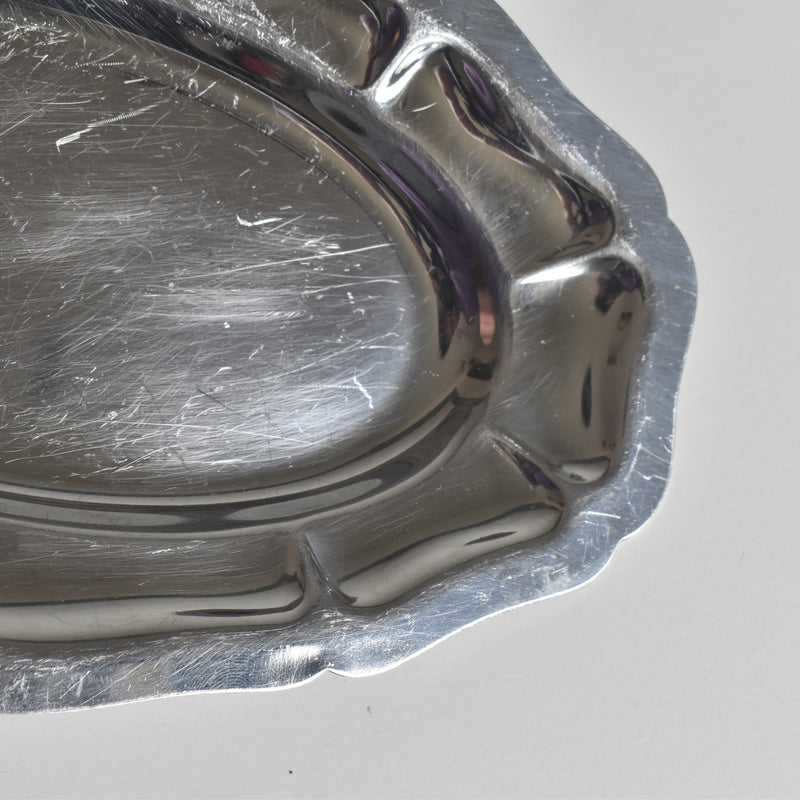 Vintage Stainless Steel Serving Dish