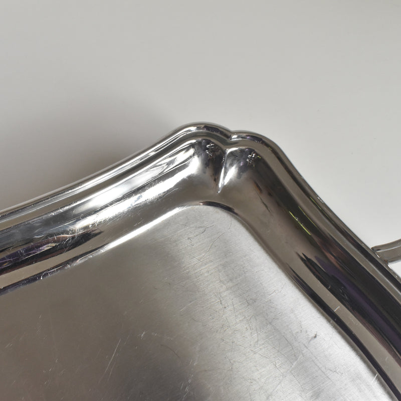 Vintage Stainless Steel Serving Tray
