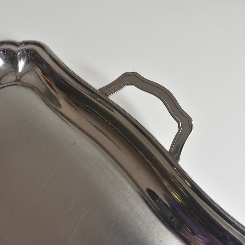 Vintage Stainless Steel Serving Tray