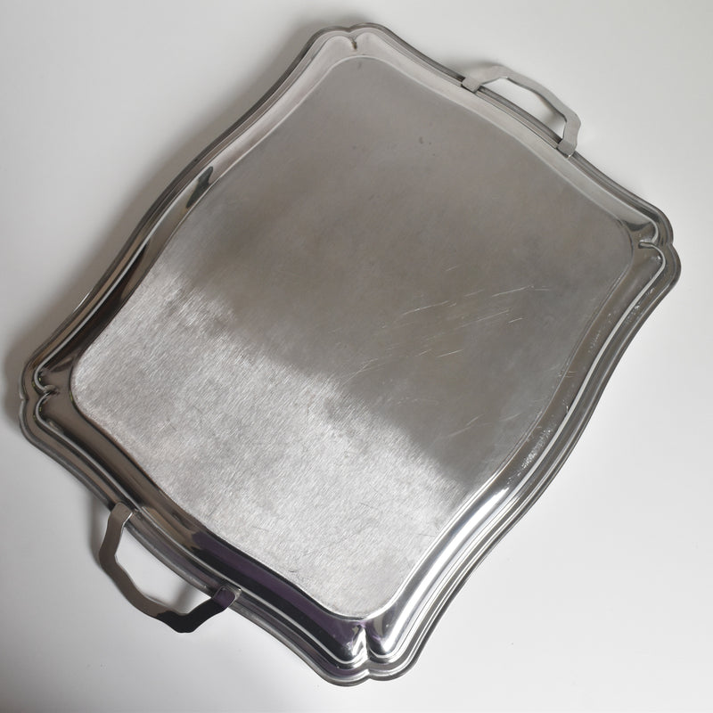 Vintage Stainless Steel Serving Tray