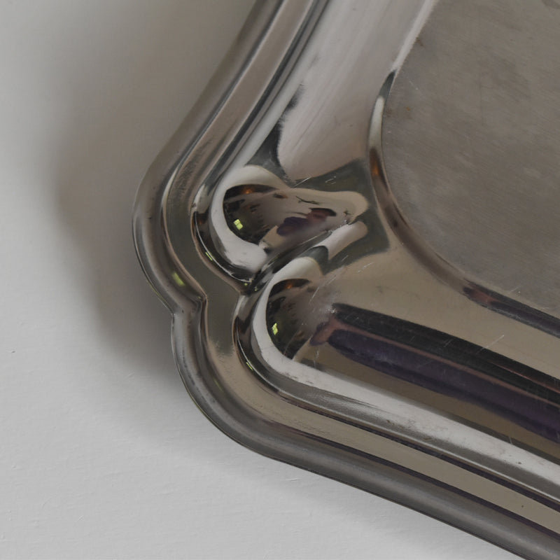 Vintage Stainless Steel Serving Tray