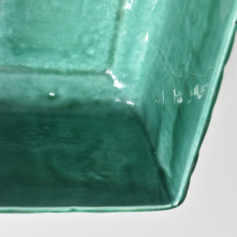 Vintage Box Digoin & Sarreguemines Barbotine Basket Green