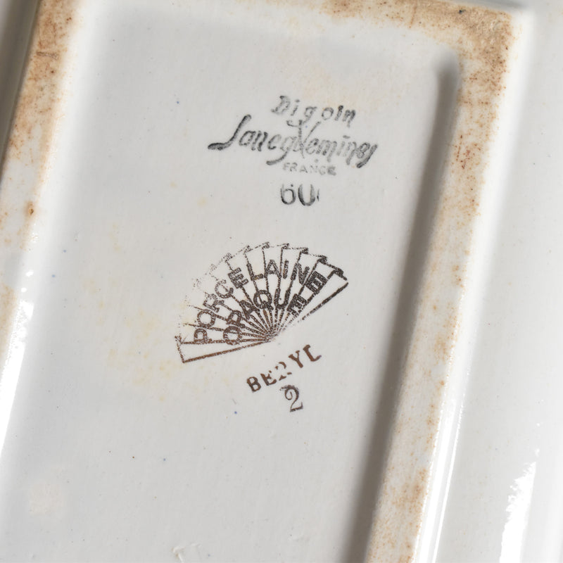 Vintage Box Digoin & Sarreguemines White & Green