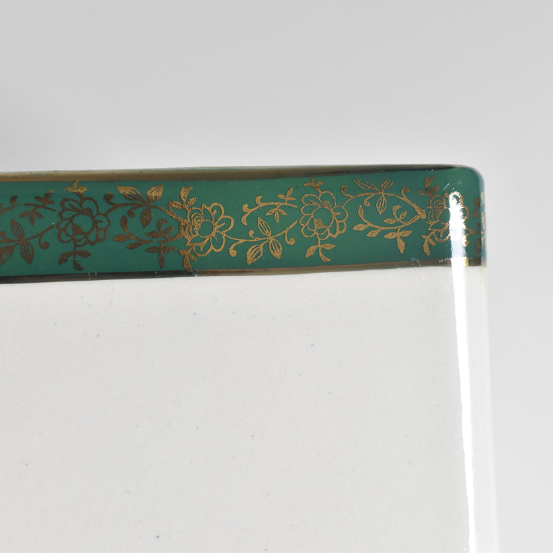 Vintage Box Digoin & Sarreguemines White & Green
