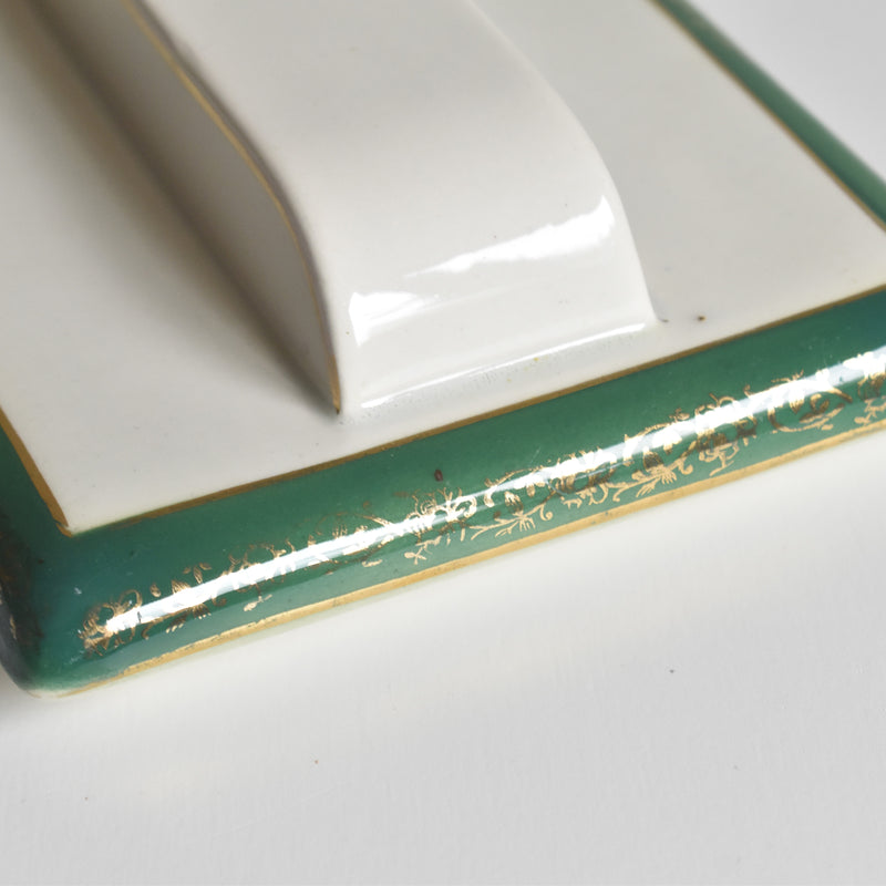 Vintage Box Digoin & Sarreguemines White & Green