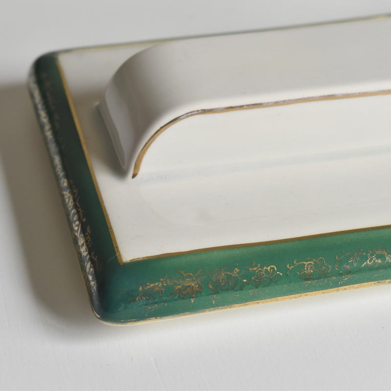 Vintage Box Digoin & Sarreguemines White & Green