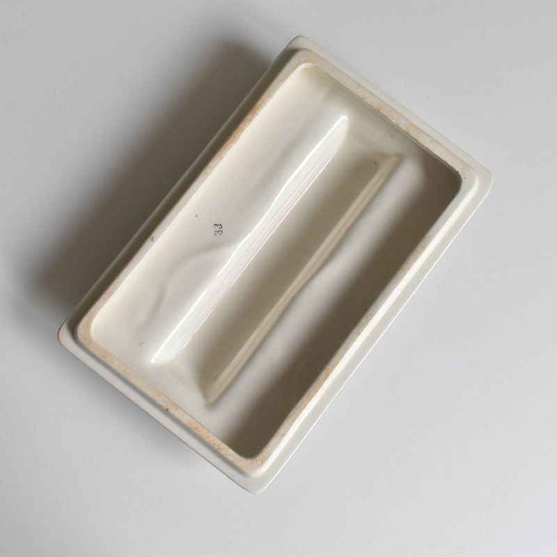 Vintage Box Digoin & Sarreguemines White & Green