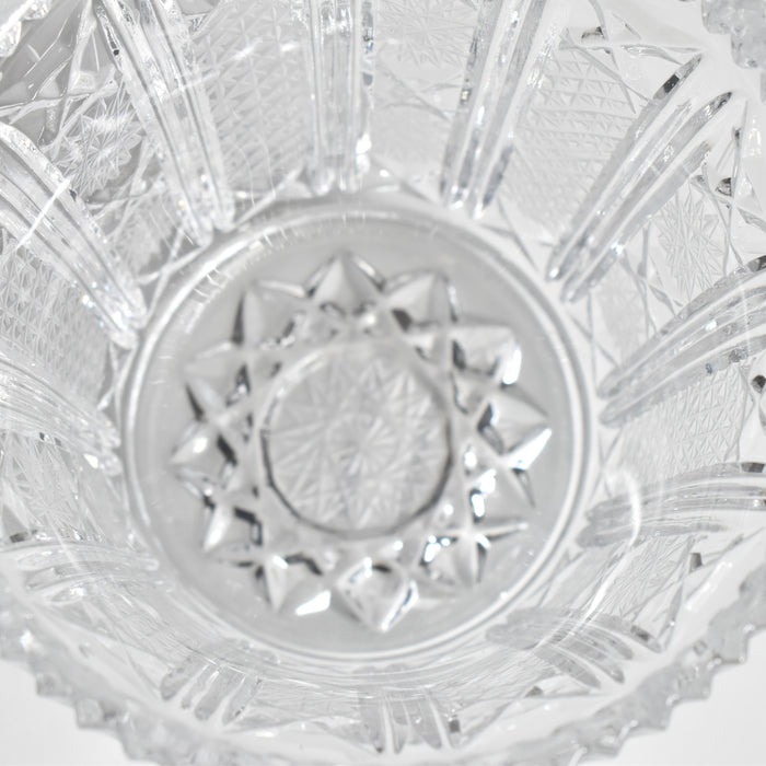 ヴィンテージクリスタルガラス シュガーポット ボヘミアン