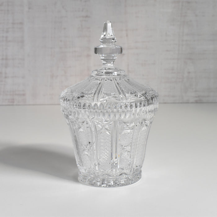 ヴィンテージクリスタルガラス シュガーポット ボヘミアン