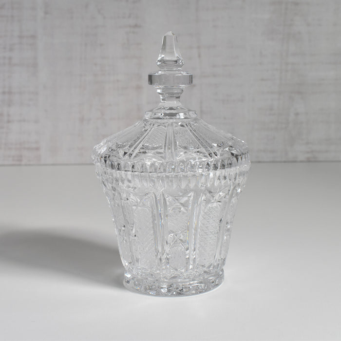 ヴィンテージクリスタルガラス シュガーポット ボヘミアン