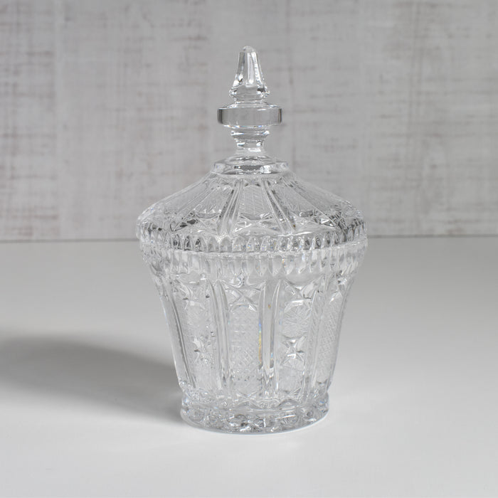 ヴィンテージクリスタルガラス シュガーポット ボヘミアン