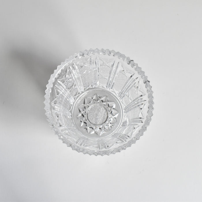 ヴィンテージクリスタルガラス シュガーポット ボヘミアン