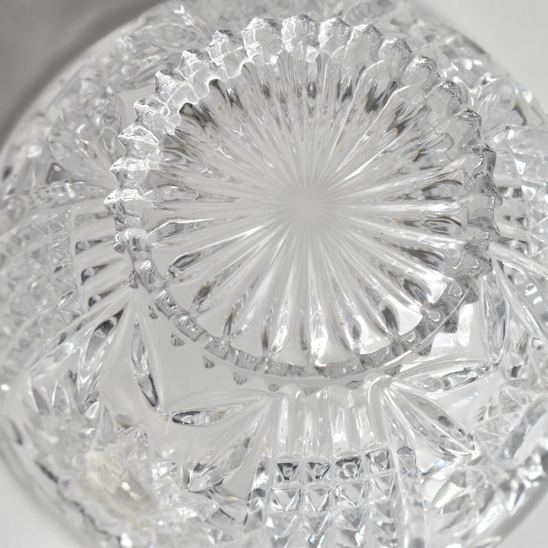 ヴィンテージクリスタルガラス＆金属 シュガーポット