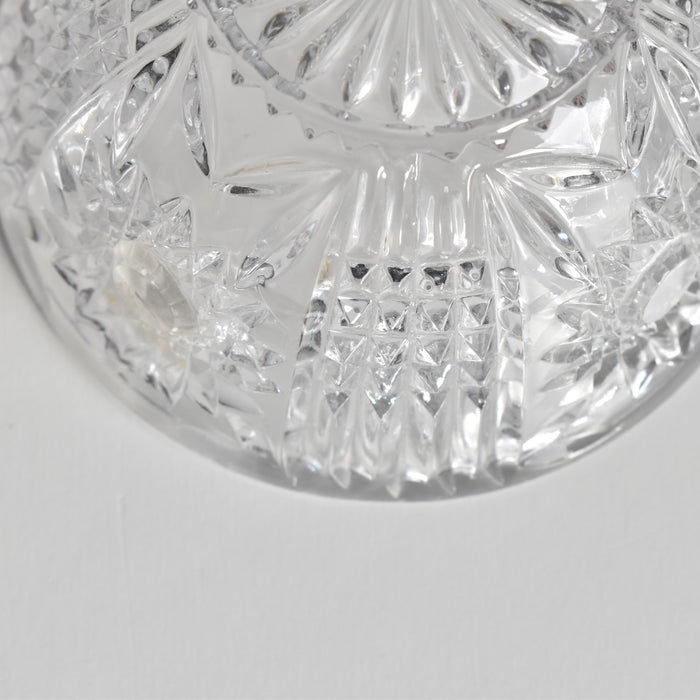 ヴィンテージクリスタルガラス＆金属 シュガーポット