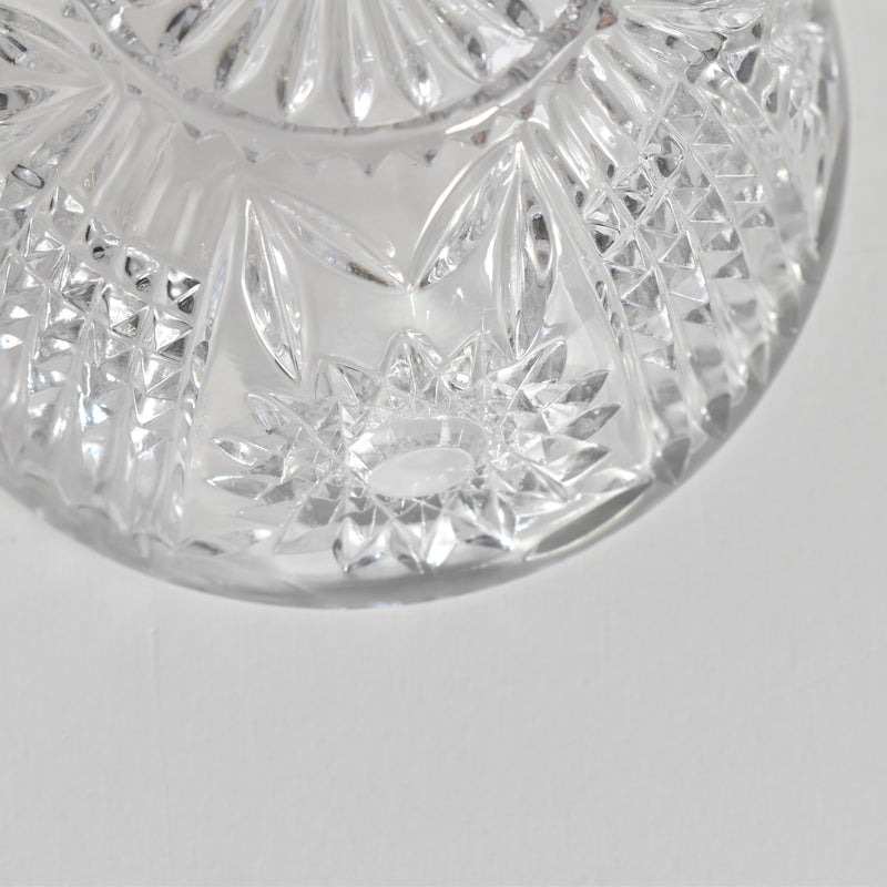 ヴィンテージクリスタルガラス＆金属 シュガーポット