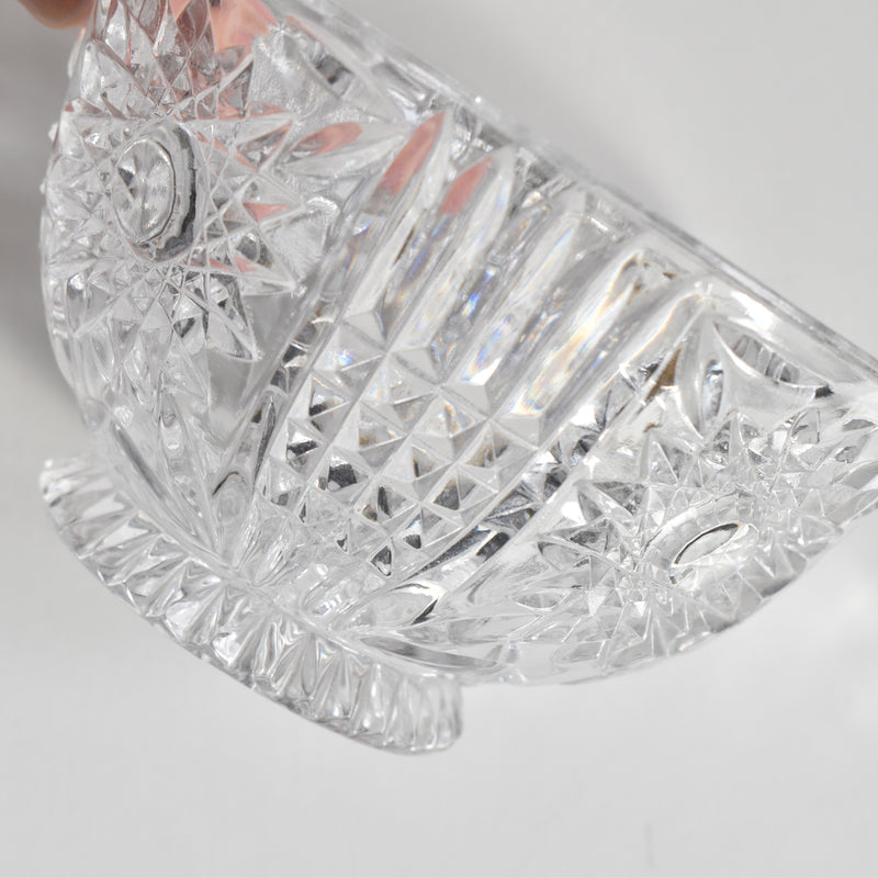 ヴィンテージクリスタルガラス＆金属 シュガーポット