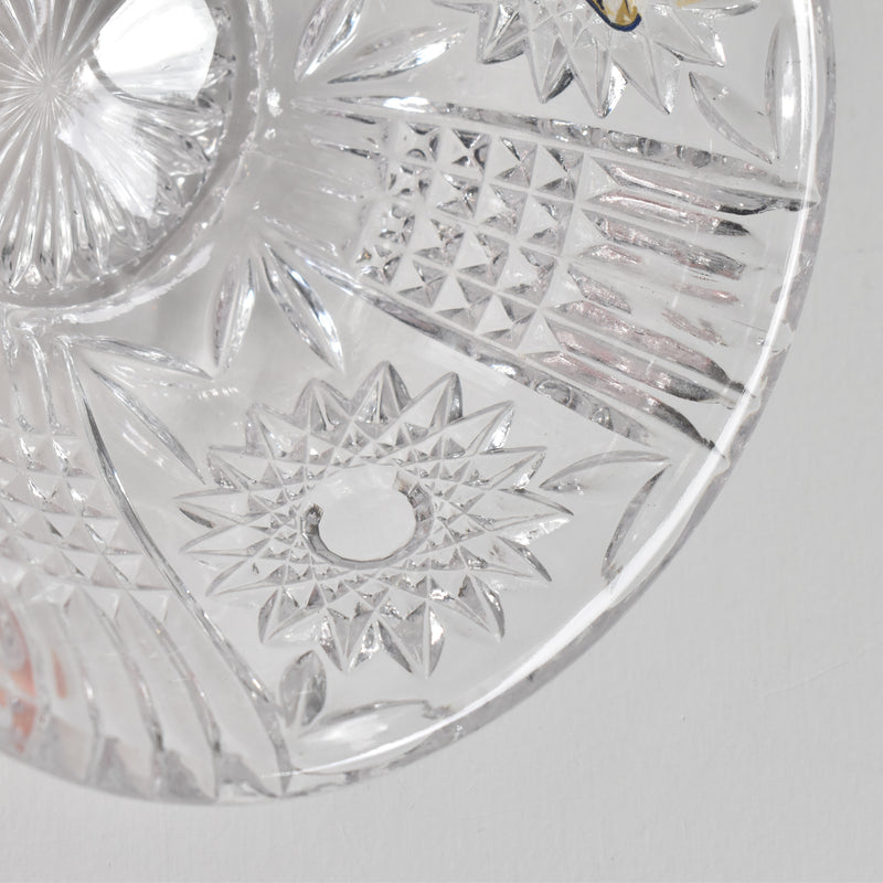 ヴィンテージクリスタルガラス＆金属 シュガーポット