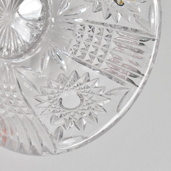 ヴィンテージクリスタルガラス＆金属 シュガーポット