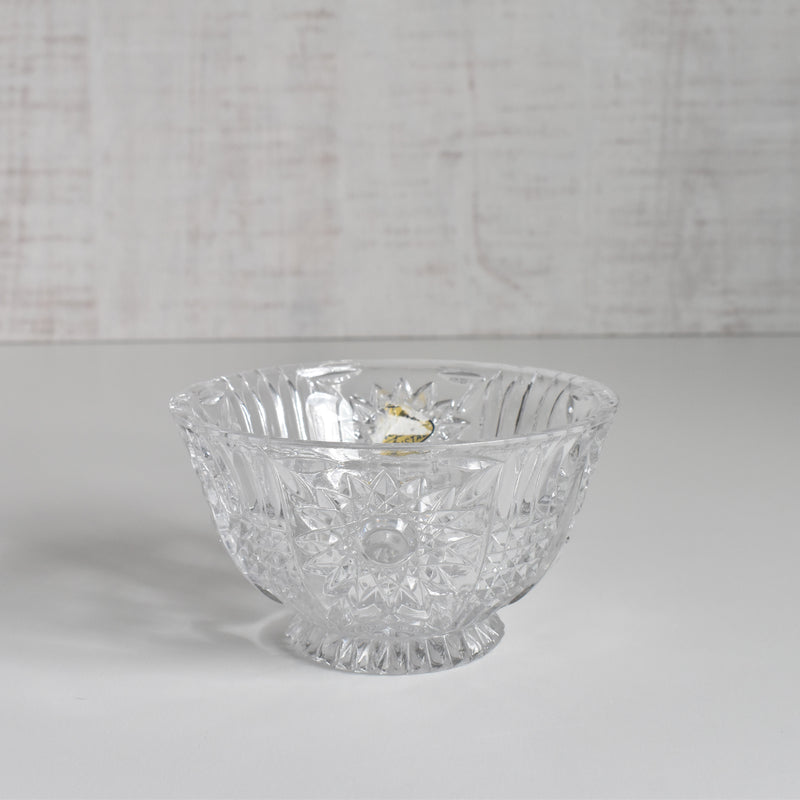 ヴィンテージクリスタルガラス＆金属 シュガーポット