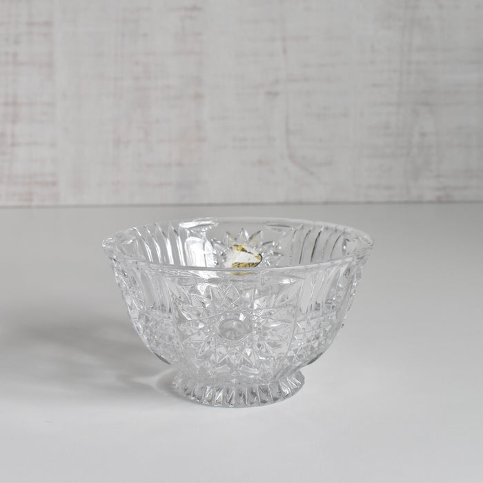 ヴィンテージクリスタルガラス＆金属 シュガーポット