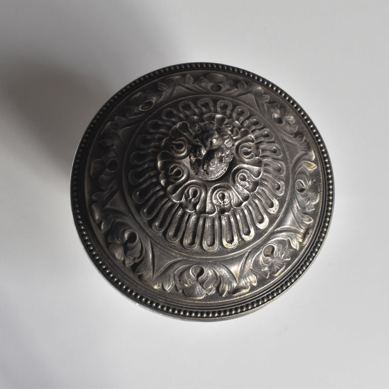 ヴィンテージクリスタルガラス＆金属 シュガーポット