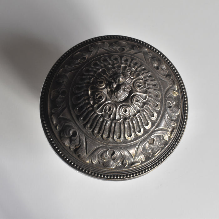 ヴィンテージクリスタルガラス＆金属 シュガーポット