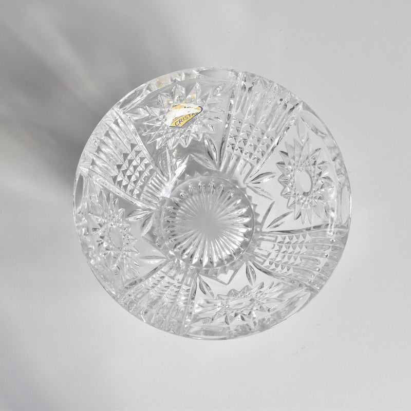 ヴィンテージクリスタルガラス＆金属 シュガーポット