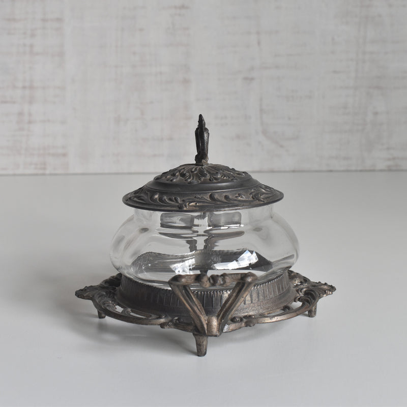 ヴィンテージ ガラス＆金属 ボックス